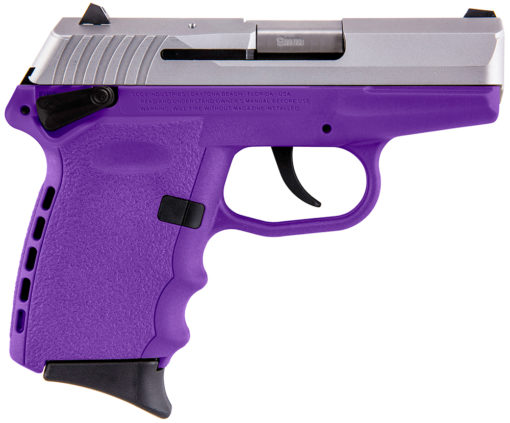 SCCY Industries CPX1TTPU CPX-1  9mm Luger 3.10" 10+1 Stainless Steel Slide Purple Polymer Grip