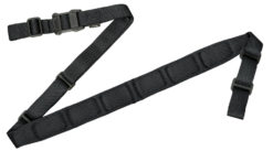 Magpul MAG545-BLK MS1 Sling 1.25"-1.88" W x 48"- 60" L Padded Two-Point Black Nylon Webbing for Rifle