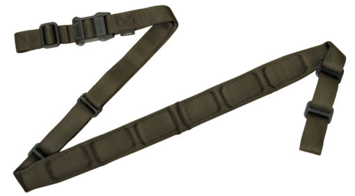 Magpul MAG545-RGR MS1 Sling 1.25"-1.88" W x 48"- 60" L Padded Two-Point Ranger Green for Rifle