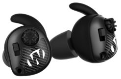 Walker's GWPSLCR Silencer Electronic Ear Buds Polymer 25 dB In The Ear Matte Black with Carbon Fiber Accents Adult