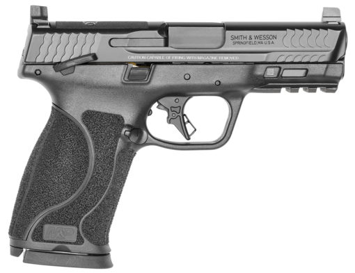 Smith & Wesson 13390 M&P M2.0 Optic Ready Striker Fire 10mm Auto 4" 15+1 Matte Black Frame Black Armornite Stainless Steel with Optics Cut Slide Black Interchangeable Backstrap Grip Manual Safety