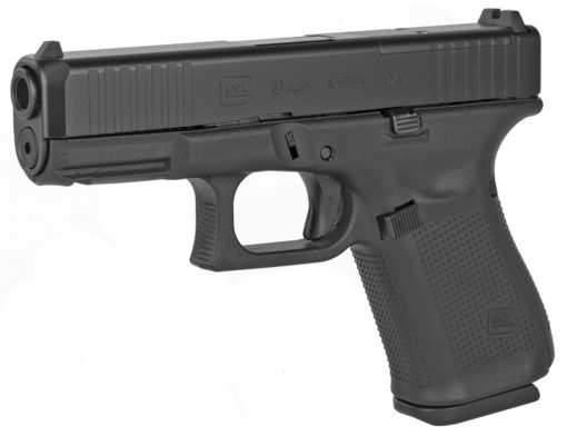 Glock  G19 Gen5 MOS 9mm Luger 4.02" 15+1 Black Black nDLC Steel with Front Serrations & MOS Cuts Slide Black Interchangeable Backstrap Grip Fixed Sights