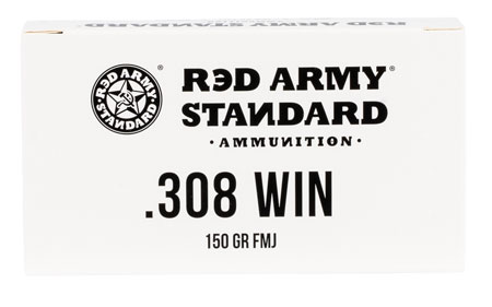 Red Army Standard AM3090 Red Army Standard  308 Win 150 gr Full Metal Jacket (FMJ) 500 Round Case