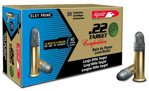 Aguila 1B222500 Target Competition 22 LR 40 gr Lead Solid Point 50 Bx/20 Cs