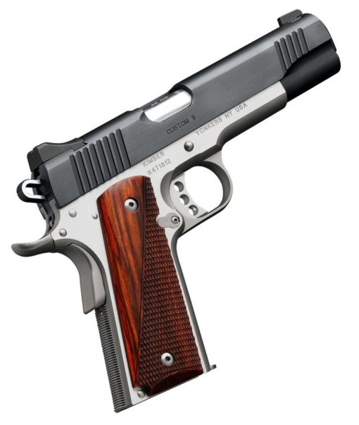 Kimber 3200334 9mm Luger Custom II (TWO-TONE) 5" 9+1 Stainless Steel Frame Rosewood Grips