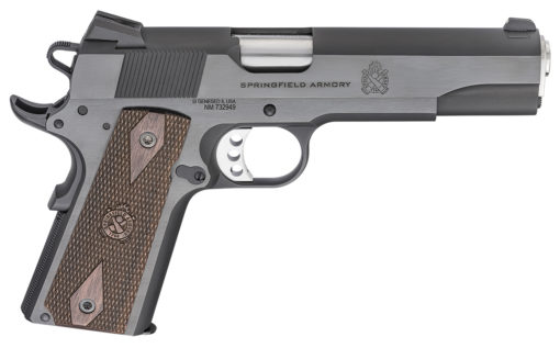 Springfield Armory PX9420 1911 Garrison 45 ACP 5" 7+1 Blued Carbon Steel Frame & Slide Thin-Line Wood with Double-Diamond Pattern Grip