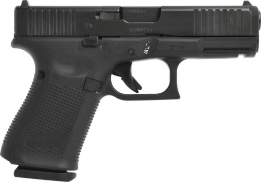 Glock G19515MOSAUT G19 Gen5 MOS 9mm Luger 4.02" 15+1 Black Polymer Frame Black Steel Slide with MOS Cuts Black Interchangeable Backstrap Grip Fixed Sights