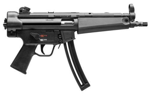 HK 81000470 MP5  22 LR 9" 25+1 Overall Black No Stock (Sling Mount) Black Polymer Grip Adjustable Rear Sight Right Hand