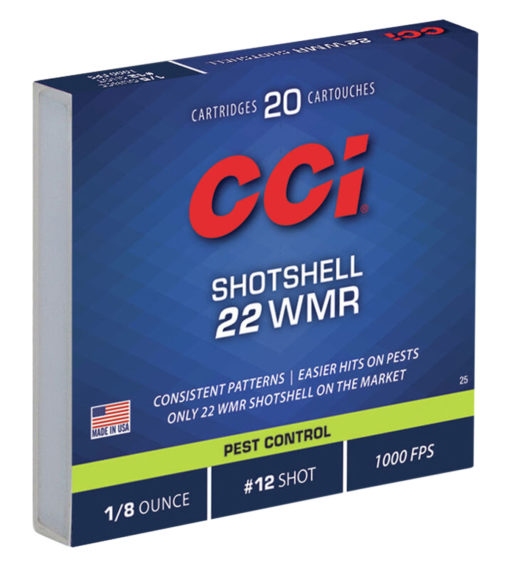 CCI 0025 Pest Control Maxi-Mag 22 Mag 52 gr #12 Shot 20 Bx/ 100 Cs