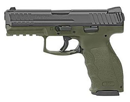 HK 81000233 VP9  9mm Luger 4.09" 17+1 (2) Green Black Steel Slide Green Interchangeable Backstrap Grip