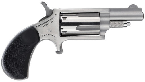 North American Arms 22MGRCHSS Mini-Revolver Carry Combo 22 Mag 5rd 1.63" Overall Stainless Steel with Black Rubber Grip Includes Holster