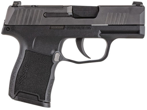 Sig Sauer 365-380-BSS-MS P365  380 ACP 3.10" 10+1 Stainless Steel Frame Black Nitron Stainless Steel Slide with Optics Cut Black Polymer Grip Night Sights Includes 2 Mags