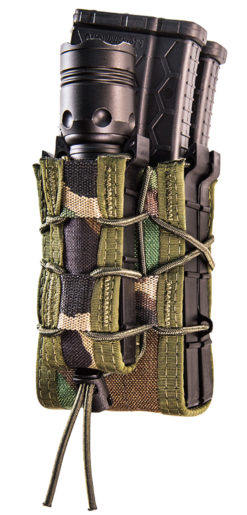 High Speed Gear 112RP0MC TACO MOLLE X2RP Double Modular Rifle Magazine Pouch MultiCam Nylon w/Polymer Divider with Pistol Mag Pouch