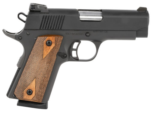 Taylors and Company 51469 1911 Compact Tactical 45 ACP 3.63" 7+1 Checkered Walnut Grip