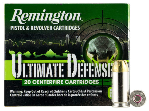 Remington Ammunition 28939 HD40SWBN  Ultimate Defense  40 S&W 180 gr Brass Jacket Hollow Point (BJHP) 20 Bx/ 25 Cs