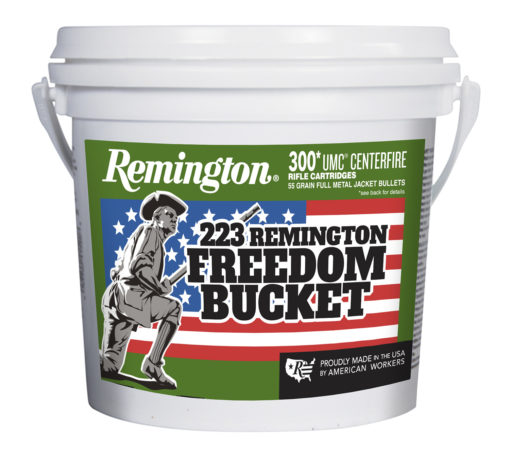 Remington 23897 L223R3BC Freedom Bucket 223 Rem 55 GR FMJ 300 Bucket/4 Case