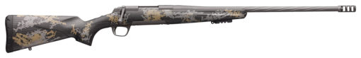 Browning 035540294 X-Bolt Mountain Pro 6.5 PRC 3+1 24" MB Fluted Tungsten Gray Cerakote Accent Graphic Black Carbon Fiber Stock Right Hand (Full Size)