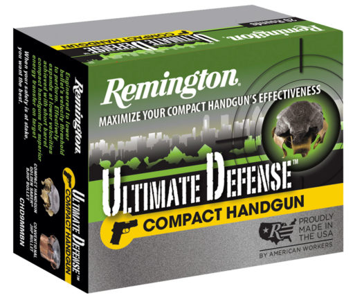 Remington Ammunition 28967 Ultimate Defense Compact 45 ACP 230 gr 725 fps Brass Jacket Hollow Point (BJHP) 20 Bx/25 Cs
