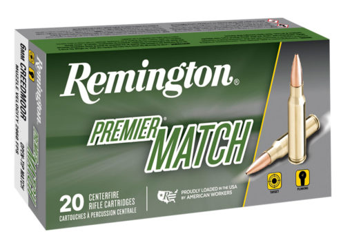 Remington Ammunition 27651 Premier Match 6mm Creedmoor 112 gr Open Tip Match Boat-Tail 20 Bx/ 10 Cs