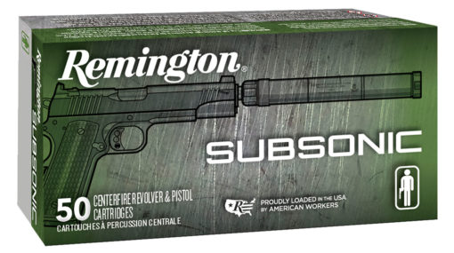 Remington Ammunition 28435 Subsonic  9mm Luger 147 gr 945 fps Flat Nose Enclosed Base (FNEB) 50 Bx/10 Cs