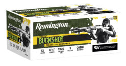 Remington Ammunition 20413 Express  12 Gauge 2.75" 9 Pellets 1325 fps 00 Buck Shot 100 Bx/2 Cs (Value Pack)