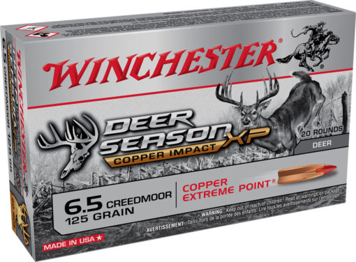 Winchester Ammo X65DSLF Deer Season XP Copper Impact 6.5 Creedmoor 125 gr Extreme Point 20 Bx/ 10 Cs