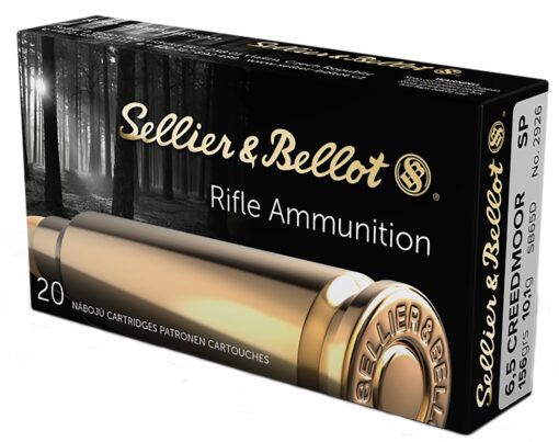 Sellier & Bellot SB65D Rifle  6.5 Creedmoor 156 gr Soft Point (SP) 20 Bx/ 25 Cs