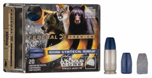 Federal P40SHC1 Premium  40 S&W 200 gr Solid Core Synthetic Flat Nose 20 Bx/ 10 Cs