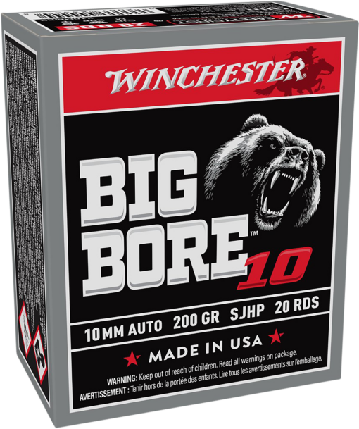 Winchester Ammo X10MMBB Big Bore Hunting 10mm Auto 200 gr Semi-Jacketed Hollow Point (SJHP) 20 Per Box/ 10 Cs