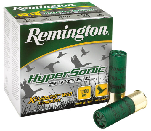 Remington Ammunition 26795 HyperSonic Steel  12 Gauge 3.50" 1 3/8 oz 1700 fps 2 Shot 25 Bx/10 Cs