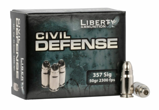 Liberty Ammunition LACD357SIG053 Civil Defense Protection 357 Sig 50 gr Lead-Free Fragmenting Hollow Point (LFFHP) 20 Per Box/ 50 Cs