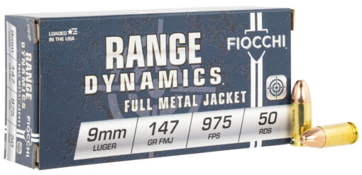 Fiocchi 9APD Range Dynamics Pistol 9mm Luger 147 gr Full Metal Jacket (FMJ) 50 Per Box/ 20 Cs