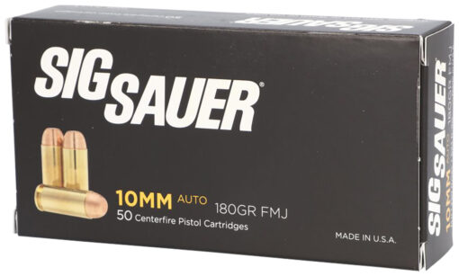 Sig Sauer E10MB150 Elite Ball  10mm Auto 180 gr 1250 fps Full Metal Jacket (FMJ) 50 Bx/20 Cs