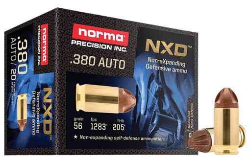 Norma Ammunition 611040020 Self Defense NXD 380 ACP 56 gr NXD 20 Per Box/ 10 Cs