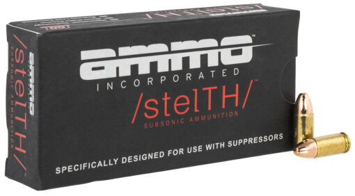 Ammo Inc 9147TMCSTL stelTH Self Defense 9mm Luger 147 gr Total Metal Case (TMC) 50 Per Box/ 20 Cs