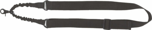 Tac Six 8910 Citadel Single Point Sling Black Webbing Bungee Style with QD Swivel & Scissor Attachment Hook 1.50" W x 42"-54" L for Rifles