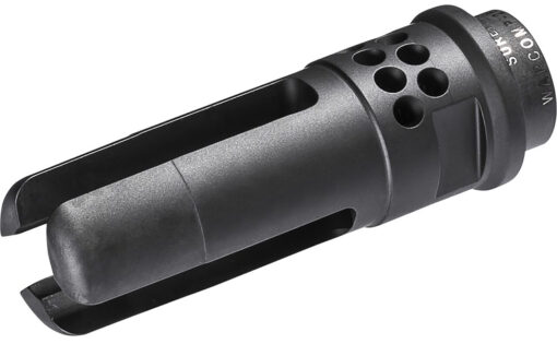 SureFire WARCOMP7625824 Warcomp 3-Prong Flash Hider Black DLC Stainless Steel with 1/2"-28 tpi Threads