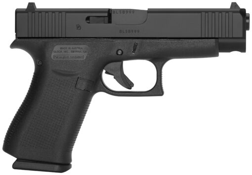 Glock UA4850201 G48 Compact 9mm Luger 4.17" 10+1 Black nDLC Steel w/Front Serrations Slide Black Polymer Grip Fixed Sights