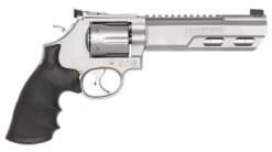 Smith & Wesson 170319 Performance Center 686 Competitor 357 Mag 6rd 6" Stainless Steel Matte Silver Stainless Steel Black Hogue Rubber Grip