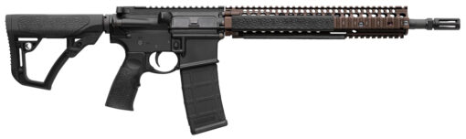 Daniel Defense 0208806027011 DDM4 M4A1 5.56x45mm NATO 14.50" 30+1 Black Hard Coat Anodized 6 Position w/SoftTouch Overmolding Stock with Flat Dark Earth Handguard