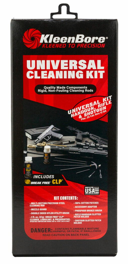 KleenBore UK213 Universal Cleaning Kit .22 Cal-12 Gauge Handguns/Rifles/Shotguns