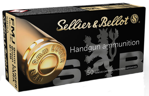 Sellier & Bellot SB9A Handgun  9mm Luger 115 gr Full Metal Jacket 50 Per Box/ 20 Cs