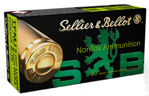 Sellier & Bellot SB9NTA Handgun Non-Tox 9mm Luger 115 gr Full Metal Jacket (FMJ) 50 Bx/ 20 Cs