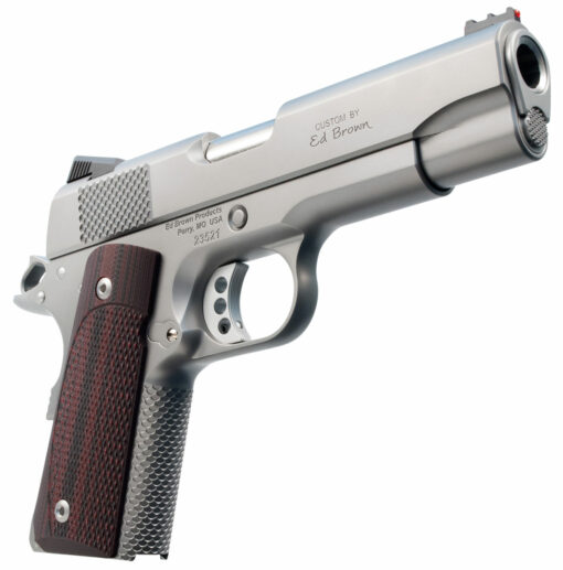 Ed Brown CCO18SS CCO  45 ACP 4.25" 7+1 Stainless Steel Black VZ Grip