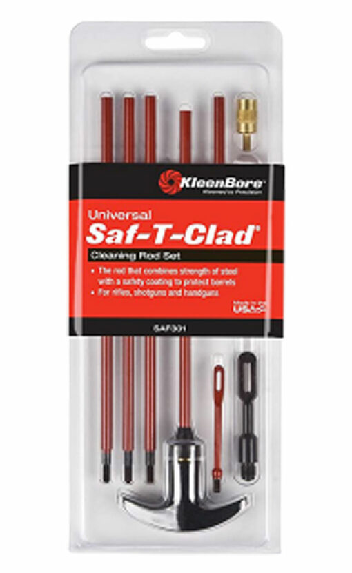 KleenBore SAF301 SAF-T-CLAD Universal Classic Cleaning Kit .22 - .45 Cal Handgun/Rifle/All Gauge Shotguns