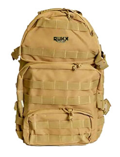 Rukx Gear ATICT3DT Tactical 3 Day Water Resistant Tan 600D Polyester with Molle
