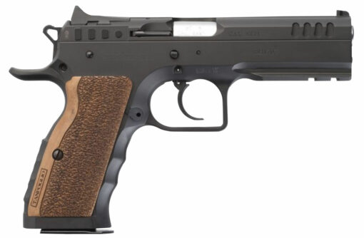 Tanfoglio IFG TFSTOCKI9 Stock I  9mm Luger 4.45" 17+1 Black Black Steel Slide Wood Grip