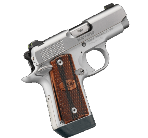 Kimber 3300109 9mm Luger MICRO 9 STAINLESS RAPTOR 3.15" 6+1 Aluminum Frame Zebrawood Grips Tritium Night Sights